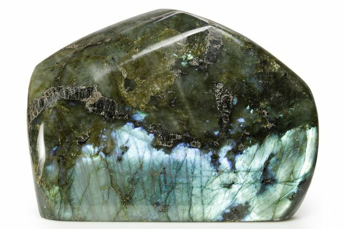 Flashy Free-Standing Polished Labradorite - Madagascar #364185